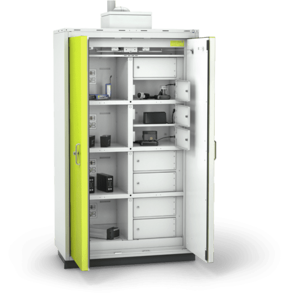Battery storage cabinets