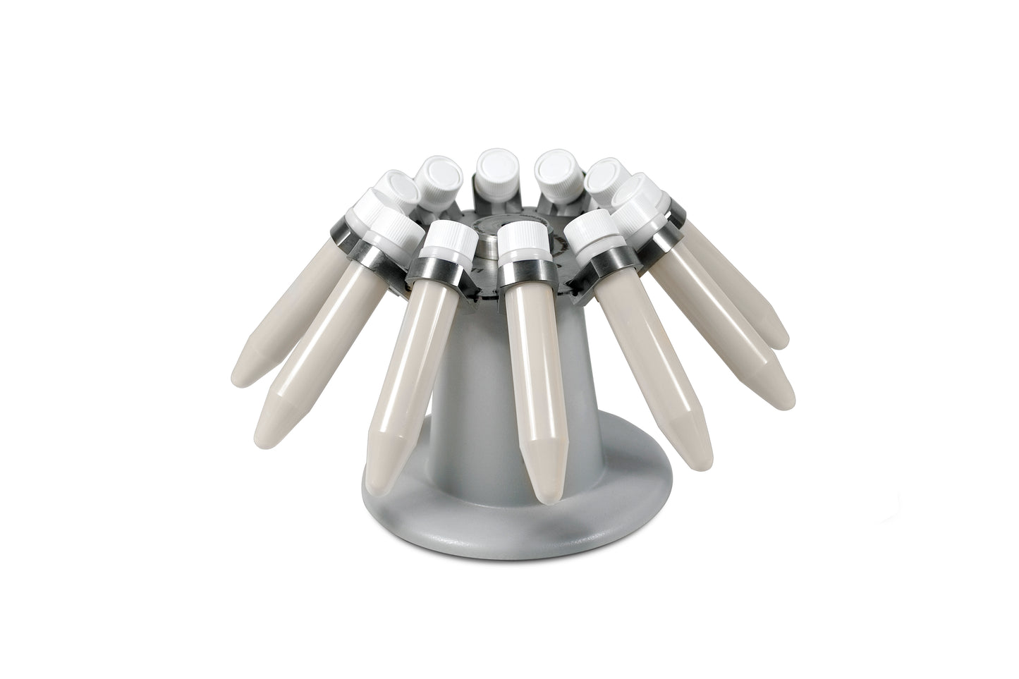 Interchangeable centrifuge rotor for 12 x 15ml tubes, with cap, conical end Dimensions: ø17x 120mm