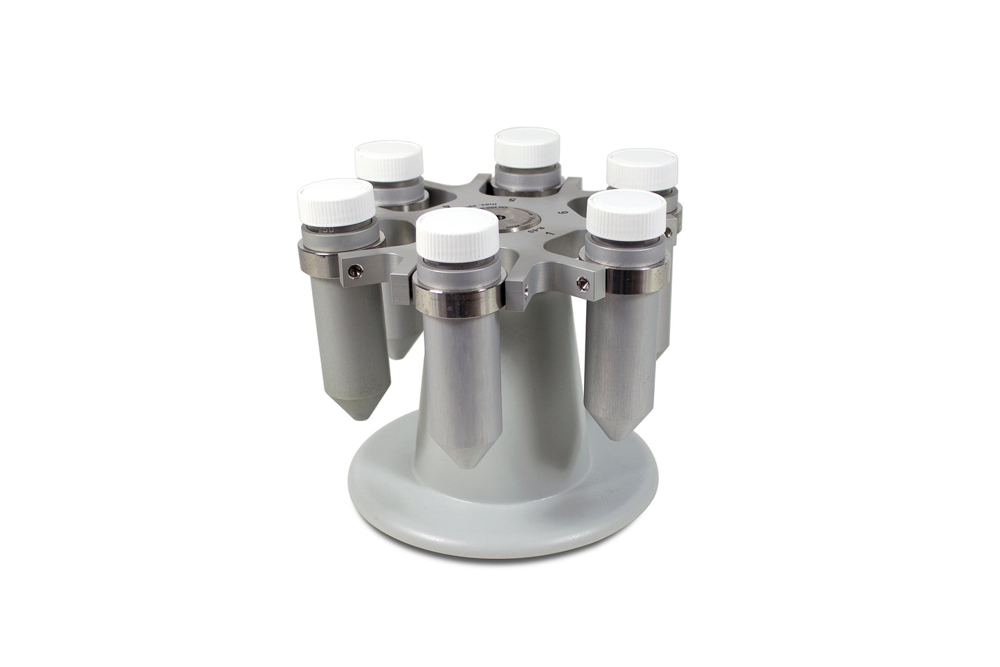 Interchangeable centrifuge rotor for 6 x 50 ml tubes, with cap, conical end (ø29 x 115mm)